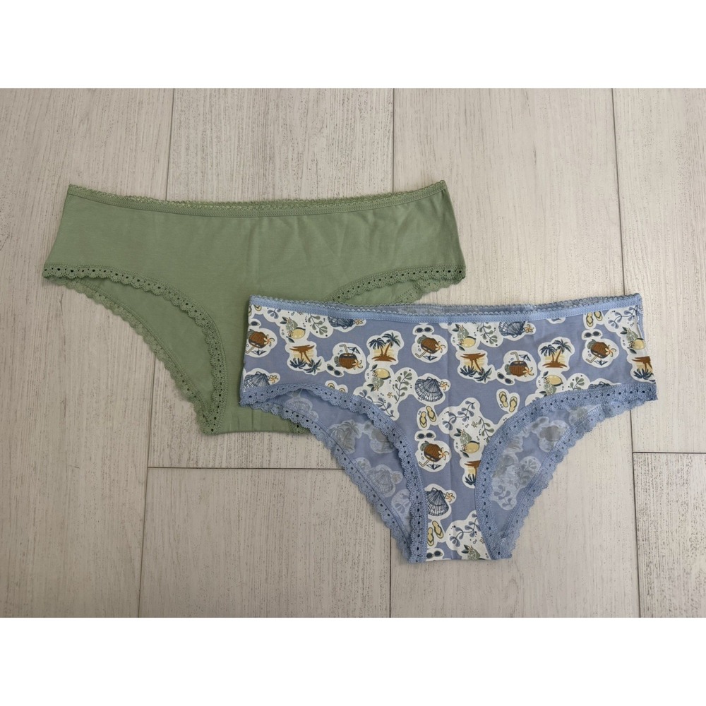 Pact Low-Rise Lace Cheeky‎ Hipster 2 Pack Sz L